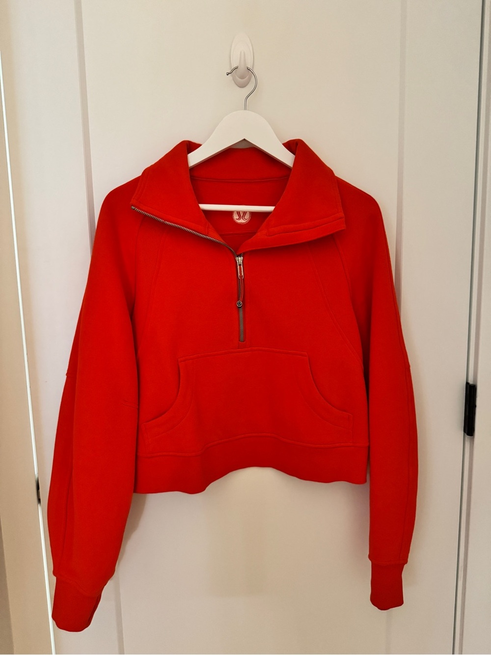 Redish Orange Quarter-Zip Lulu Lemon Sweatshirt